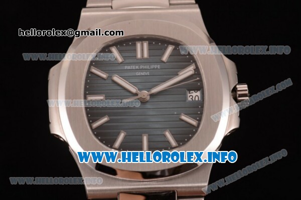 Patek Philippe Nautilus Clone 3120 Automatic Stainless Steel Case/Bracelet with Blue Dial Stick Markers - 1:1 Original (BP) - Click Image to Close